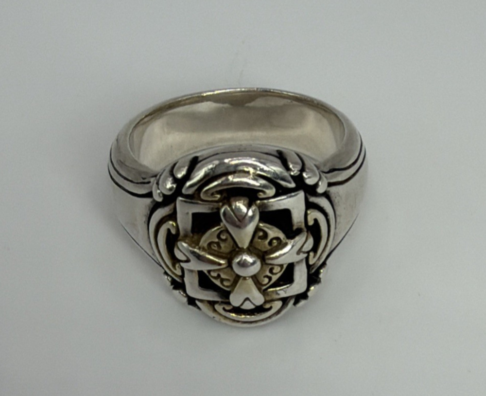 Vintage Brighton Celtic Cross Sterling Silver Ring Size 7 Chunky 11.39 grams